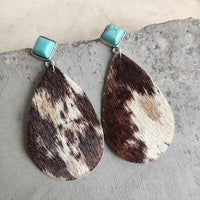 Thumbnail for Artificial Turquoise Teardrop Earrings