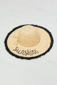 Thumbnail for Fame Sunshine Straw Fringe Hat