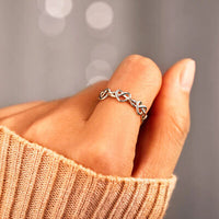 Thumbnail for Knotted Hearts 925 Sterling Silver Open Ring