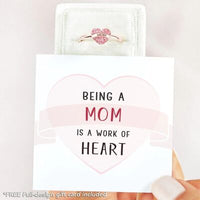 Thumbnail for MOM Heart Shape 925 Sterling Silver Engraved Ring
