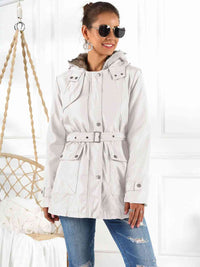 Thumbnail for Full Size Hooded Jacket with Detachable Liner (Three-Way Wear)
