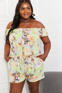 Thumbnail for Sew In Love Full Size Pure Delight Floral Off-Shoulder Romper