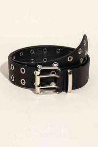 Thumbnail for Double Row Grommet PU Leather Belt