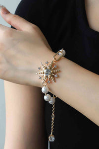 Thumbnail for Synthetic Pearl Star Shape Alloy Bracelet