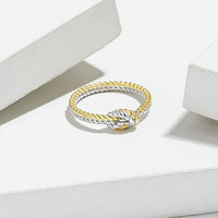Thumbnail for 925 Sterling Silver Two Strand Twisted Knot Ring