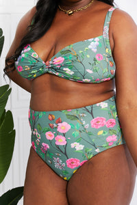 Thumbnail for Marina West Swim Take A Dip Twist High-Rise Bikini in Sage