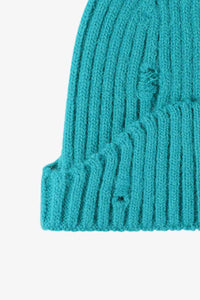 Thumbnail for Distressed Rib-Knit Beanie