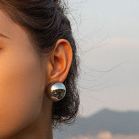 Thumbnail for Hemispherical Stainless Steel Clip On Earrings