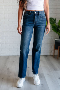 Thumbnail for Muriel Mid Rise Control Top Classic Straight Jeans