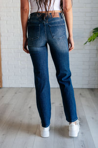 Thumbnail for Muriel Mid Rise Control Top Classic Straight Jeans