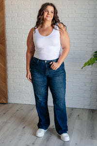 Thumbnail for Muriel Mid Rise Control Top Classic Straight Jeans