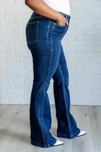 Thumbnail for Mavis High Rise Side Seam Detail Flare Jeans