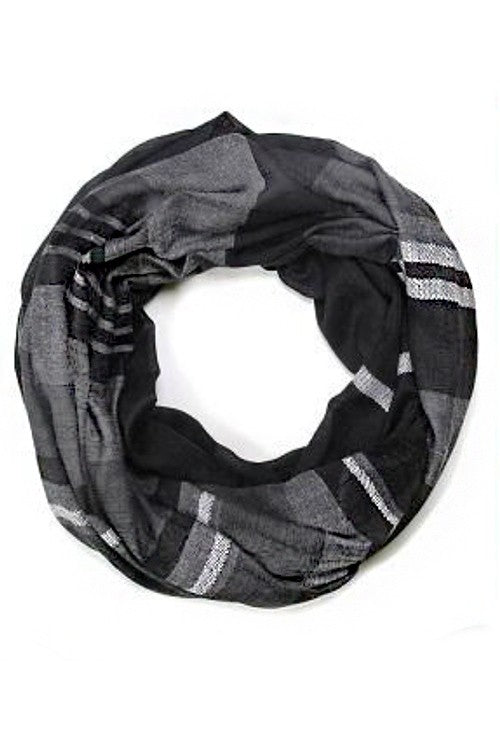 Mix Stripes Large Cotton Fashion Infinity Scarf