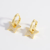 Thumbnail for 925 Sterling Silver Zircon Star Earrings