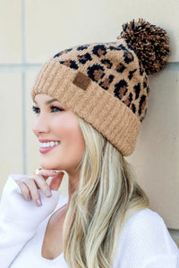 Thumbnail for CC Leopard Pom Beanie