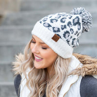 Thumbnail for CC Leopard Pom Beanie