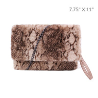 Thumbnail for FAUX FUR SHOULDER CLUTCH PURSE