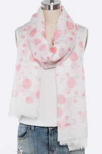 Thumbnail for Cotton Blend Polka Dot Large Oblong Scarf