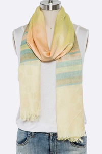 Thumbnail for Mix Color Stripe Large Oblong Scarf