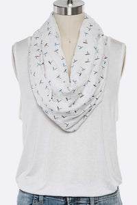 Thumbnail for Mini Sailboat Print Cotton Infinity Scarf