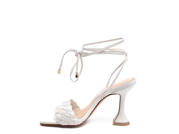 SKORA TIE UP HEELED SANDALS