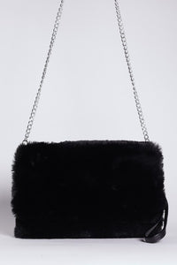 Thumbnail for FAUX FUR SHOULDER CLUTCH PURSE
