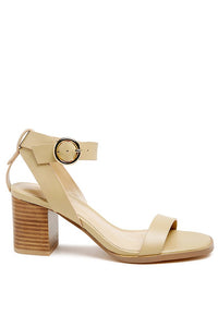 Thumbnail for RAG&CO DOLPH STACK BLOCK HEELED SANDAL