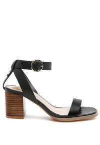 Thumbnail for RAG&CO DOLPH STACK BLOCK HEELED SANDAL