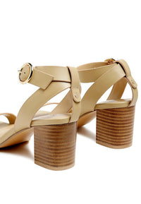 Thumbnail for RAG&CO DOLPH STACK BLOCK HEELED SANDAL