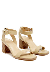 Thumbnail for RAG&CO DOLPH STACK BLOCK HEELED SANDAL