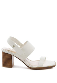 Thumbnail for RAG&CO GERTUDE SLINGBACK BLOCK HEEL LEATHER SANDAL