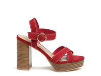 Thumbnail for RAG&CO CHOUPETTE SUEDE LEATHER BLOCK HEELED SANDAL