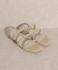 Thumbnail for OASIS SOCIETY Valerie - Pearl Flat Sandals