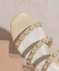 Thumbnail for OASIS SOCIETY Valerie - Pearl Flat Sandals