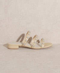 Thumbnail for OASIS SOCIETY Valerie - Pearl Flat Sandals