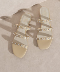 Thumbnail for OASIS SOCIETY Valerie - Pearl Flat Sandals