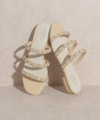 Thumbnail for OASIS SOCIETY Valerie - Pearl Flat Sandals