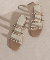 Thumbnail for OASIS SOCIETY Valerie - Pearl Flat Sandals