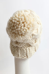 Thumbnail for Oversized Chunky Knit Pom Beanie