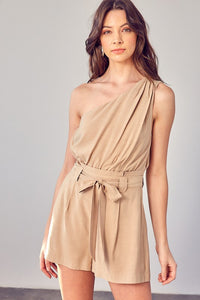 Thumbnail for One Shoulder Self Tie Romper