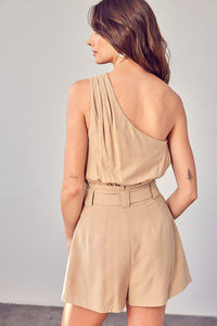 Thumbnail for One Shoulder Self Tie Romper