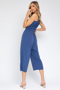 Thumbnail for Sleeveless Drawstring Cropped Jumpsuit