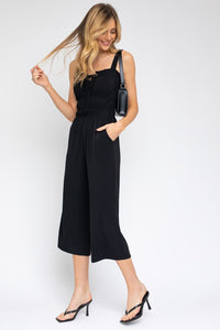 Thumbnail for Sleeveless Drawstring Cropped Jumpsuit