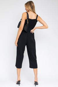 Thumbnail for Sleeveless Drawstring Cropped Jumpsuit