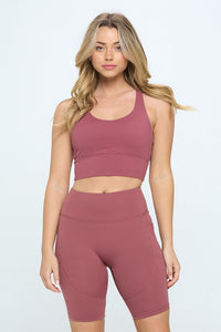 Thumbnail for Criss Cross Back Sports Bra Active wear