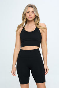 Thumbnail for Criss Cross Back Sports Bra Active wear