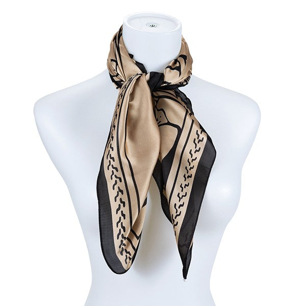 NEUTRAL TONE SILK SCARF