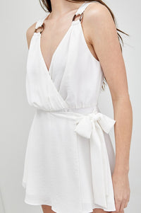 Thumbnail for Trim Detail Side Tie Romper