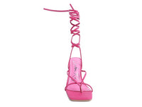 Thumbnail for POLE DANCE LACE UP BLOCK HEELED SANDAL