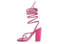 Thumbnail for POLE DANCE LACE UP BLOCK HEELED SANDAL